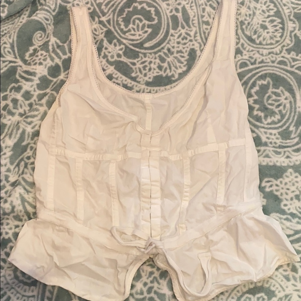 white vintage feel top
